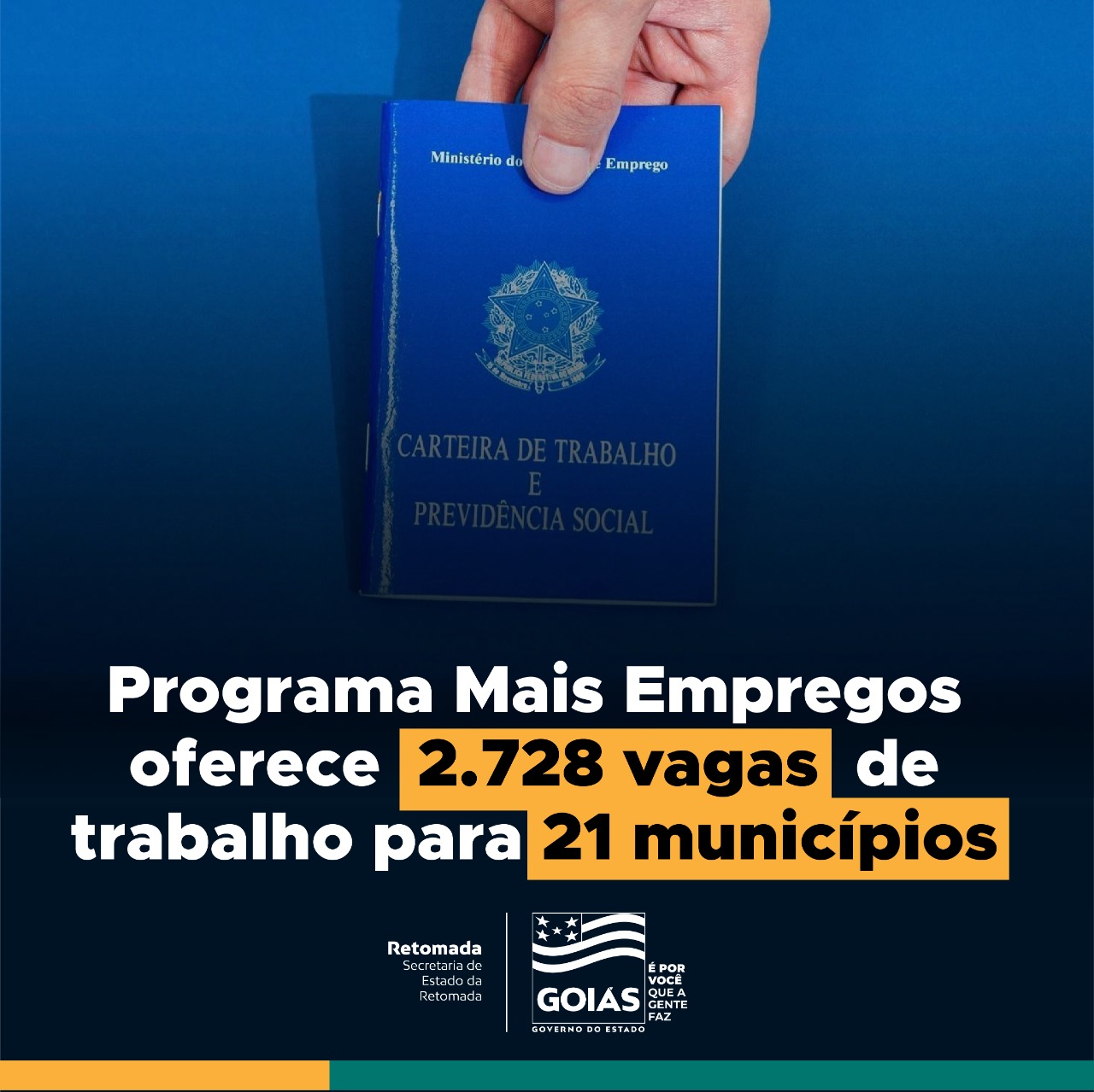 Programa Mais Empregos Oferece 2728 Vagas De Trabalho Em 21 Municípios Goiás Notícia 8750